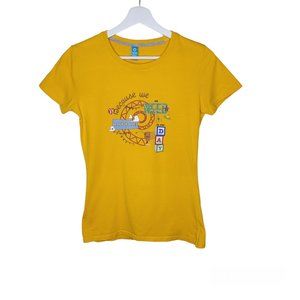 3/$20 Disney Toy Story Custom Yellow Graphic Tee T Shirt Women's Size S #3126